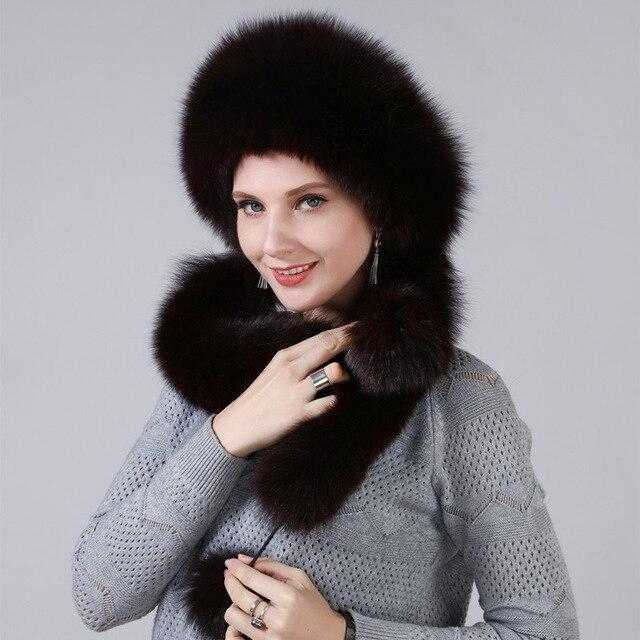 Warm hat with scarf