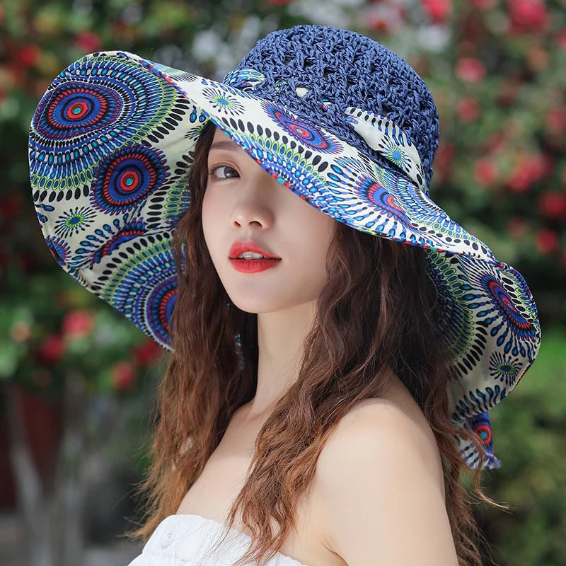 Floral straw hat