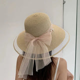 Beaded straw hat