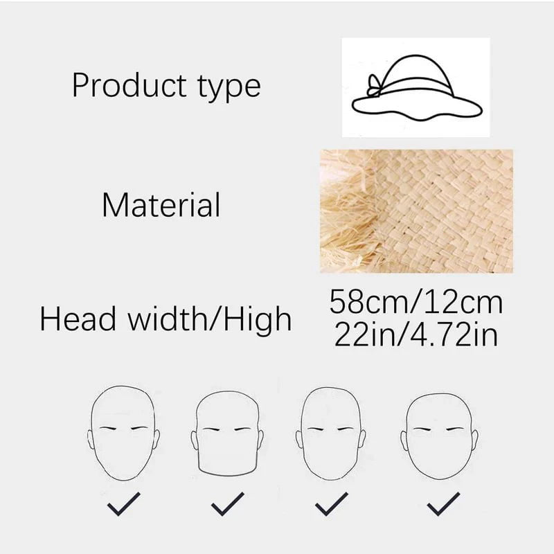 Raffia straw hat