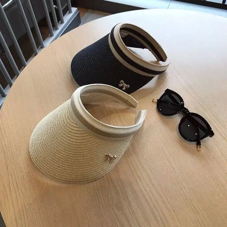 Straw hat visor