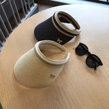 Straw hat visor