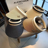 Straw hat visor