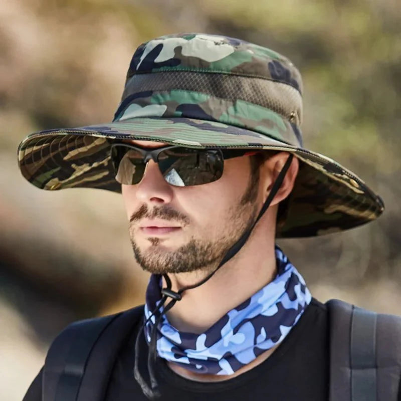 Camouflage fishing hat