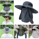 Women's fishing hat with neck protection