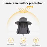 Women's fishing hat with neck protection