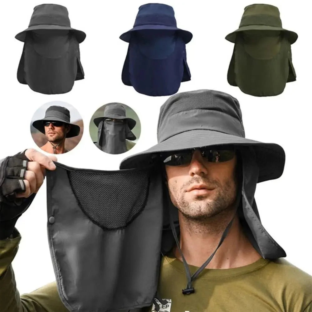 Men's fishing hat with sun protection