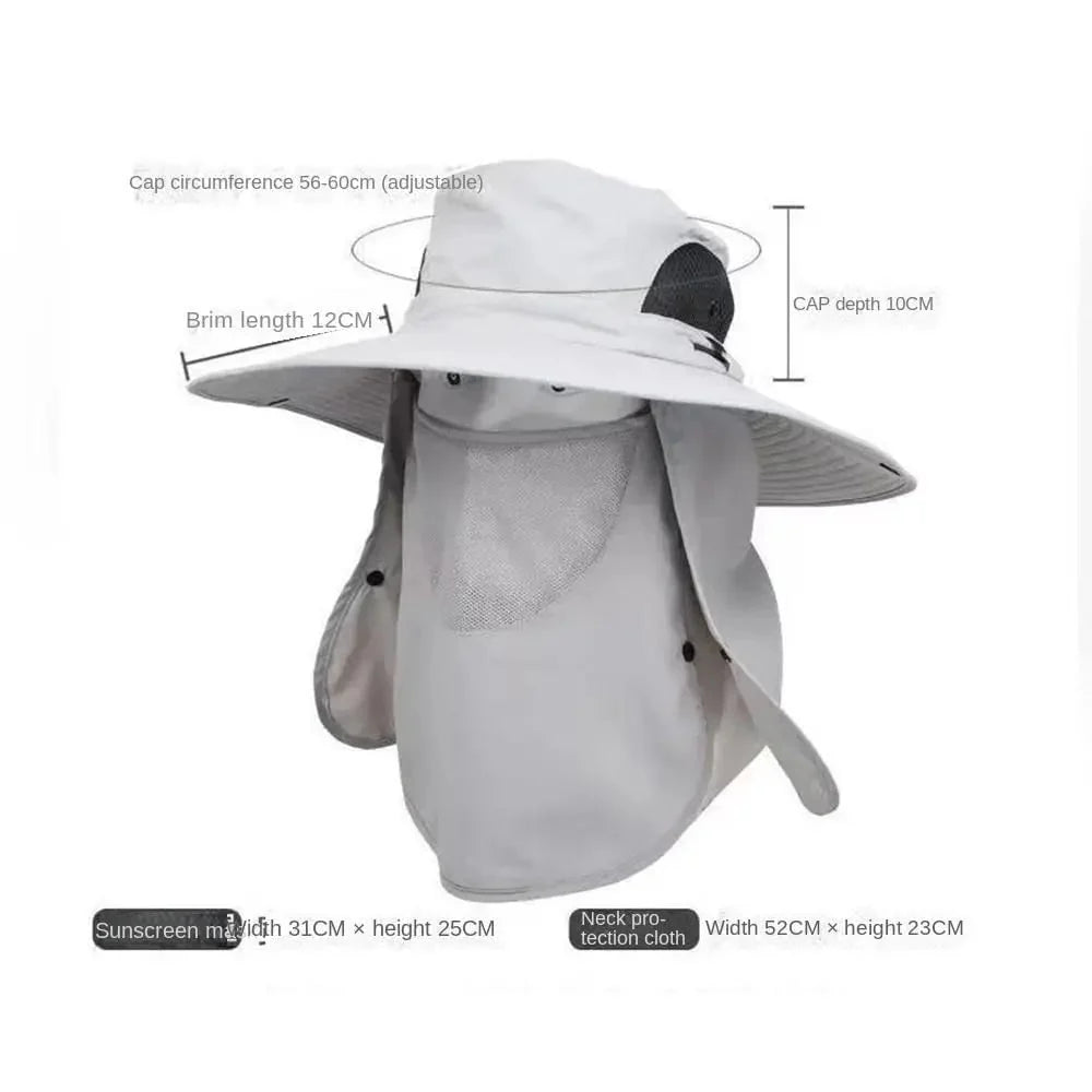 Men's fishing hat with sun protection