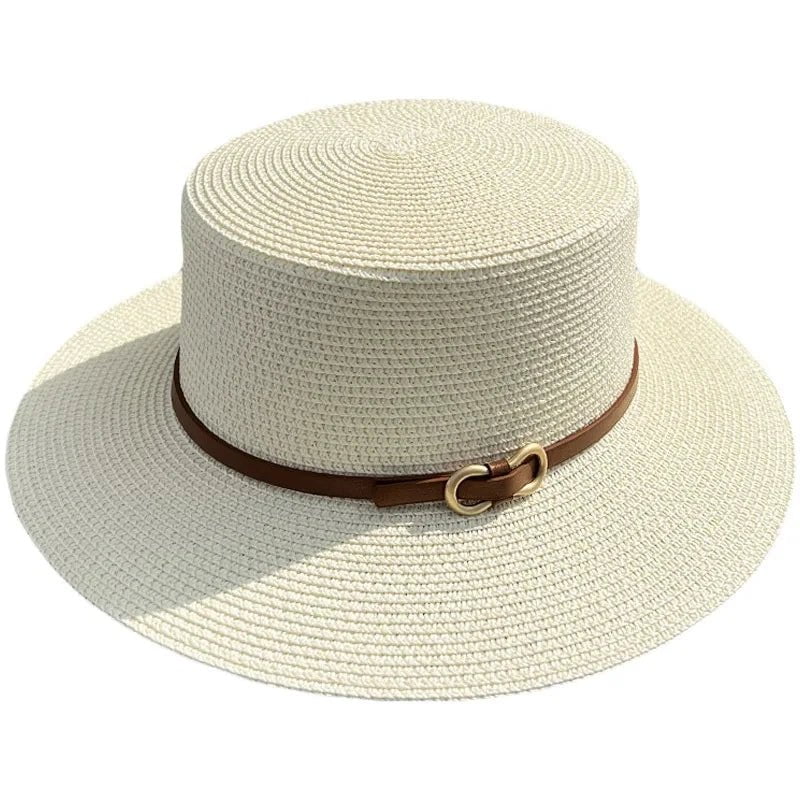 Simple straw beach hat