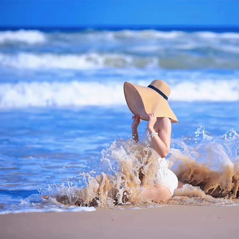 Foldable beach hat