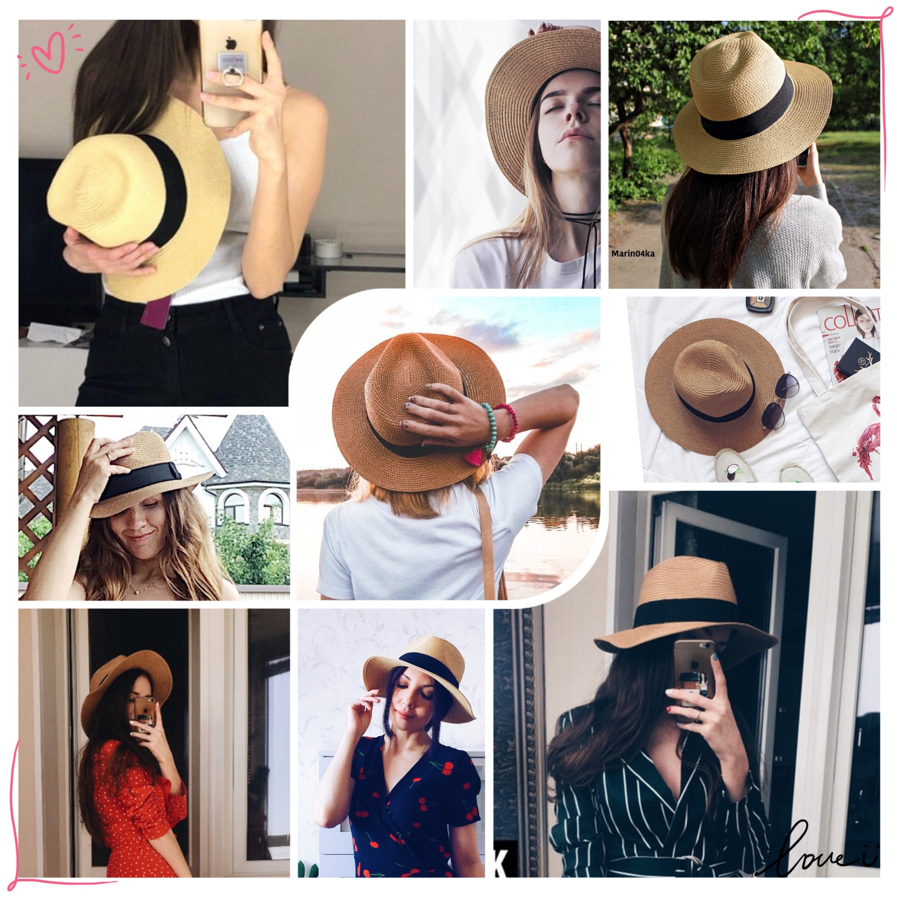 Unisex straw hat