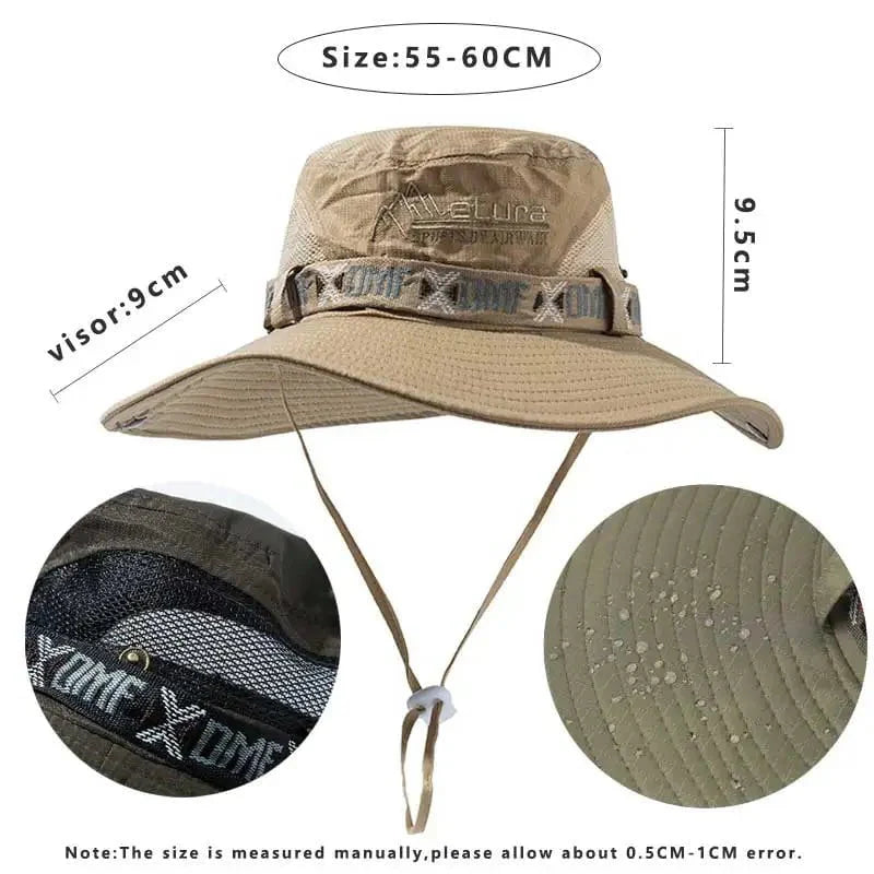 Wide-brimmed hiking hat