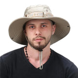 Wide-brimmed hiking hat