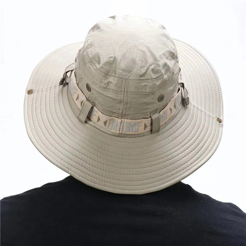 Wide-brimmed hiking hat