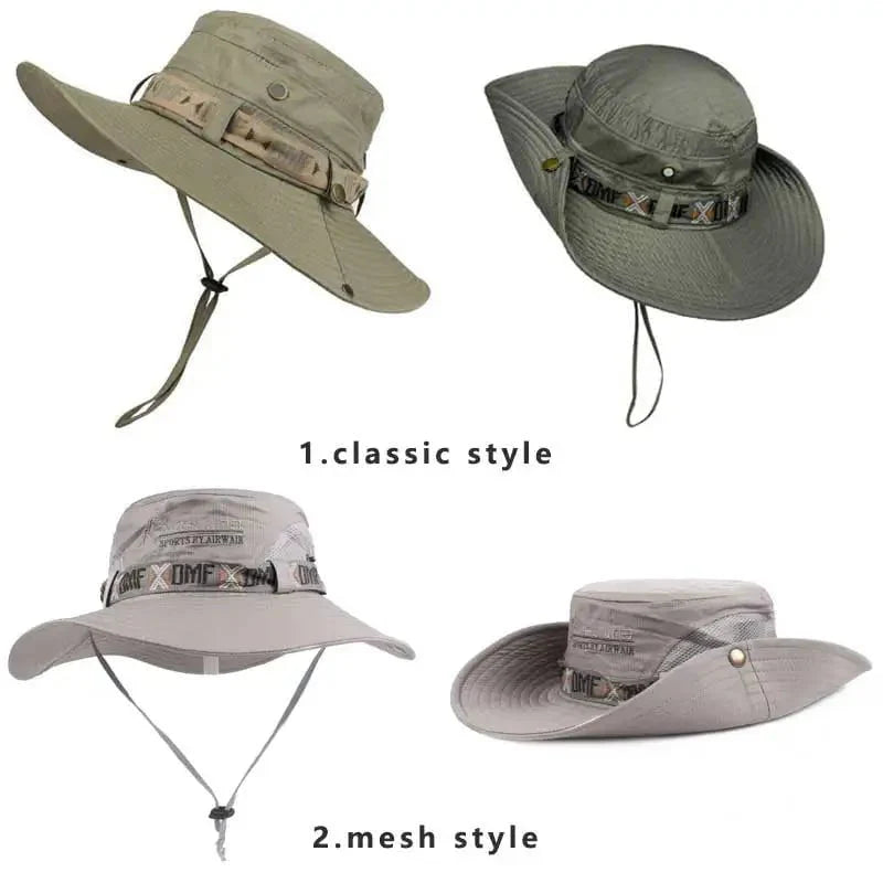 Wide-brimmed hiking hat