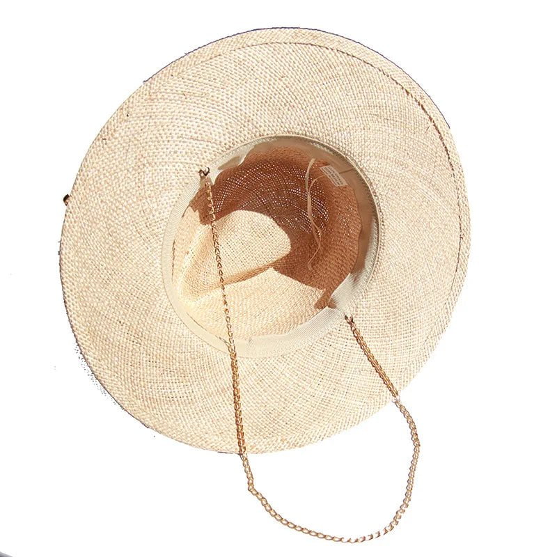 Summer raffia sun hat