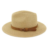 Panama hat with leather strap