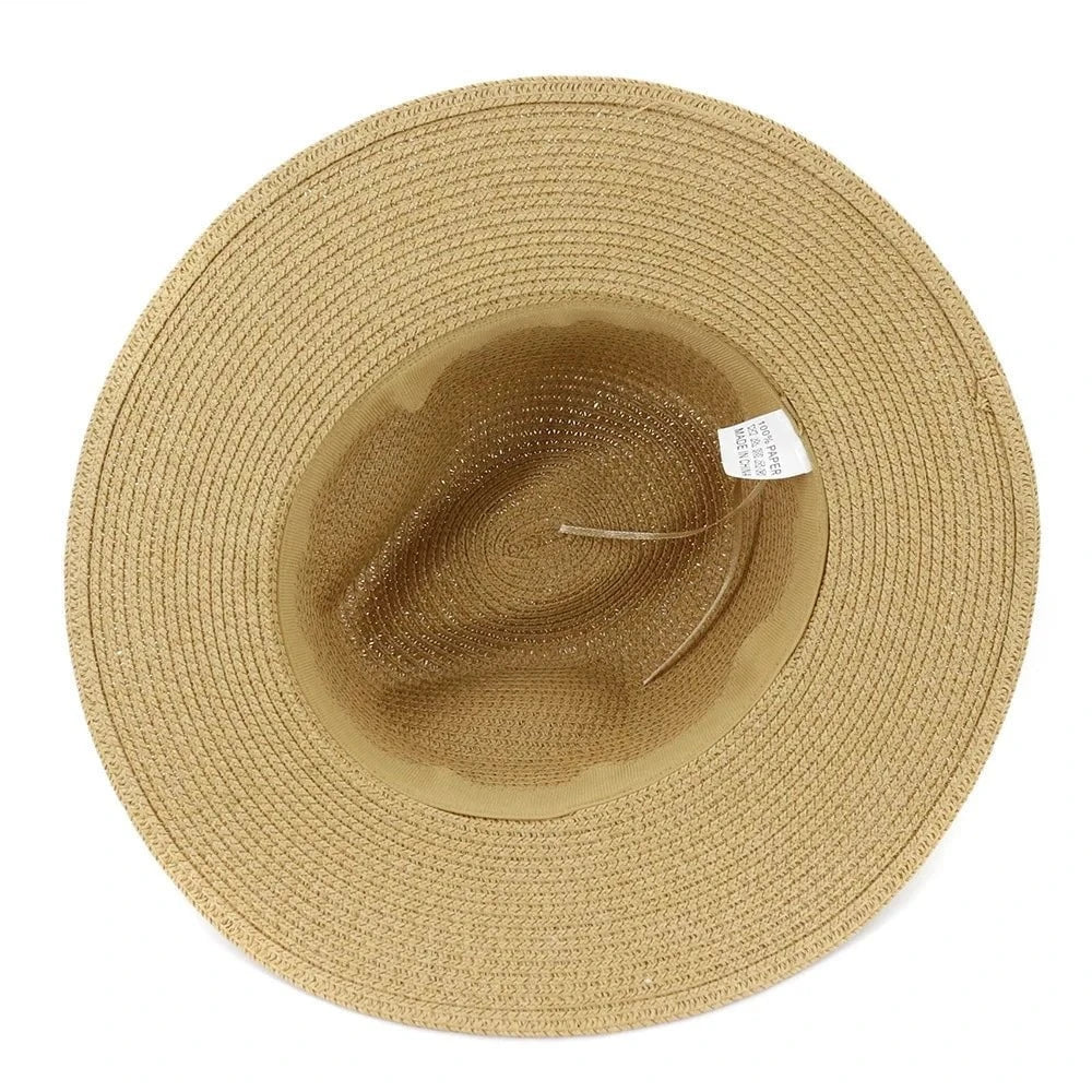 Panama hat with leather strap