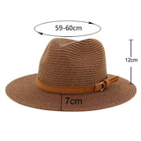 Panama hat with leather strap