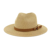Panama hat with leather strap