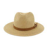 Panama hat with leather strap