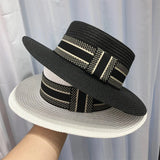 Women's flat straw hat