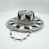 Grey-black straw hats