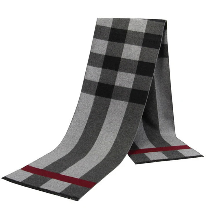 Men's plaid scarf