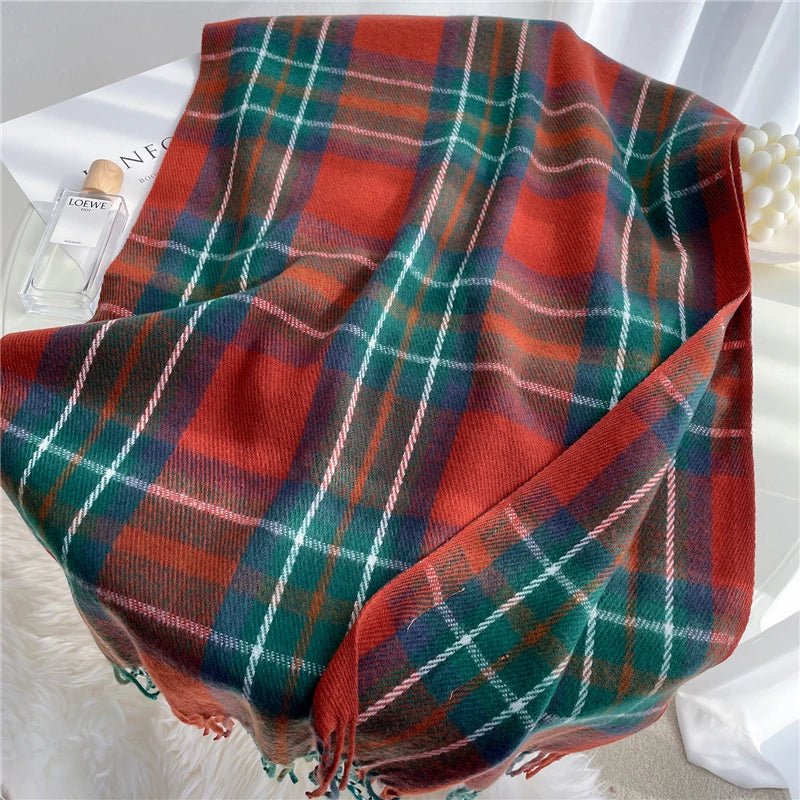 Cashmere plaid scarf