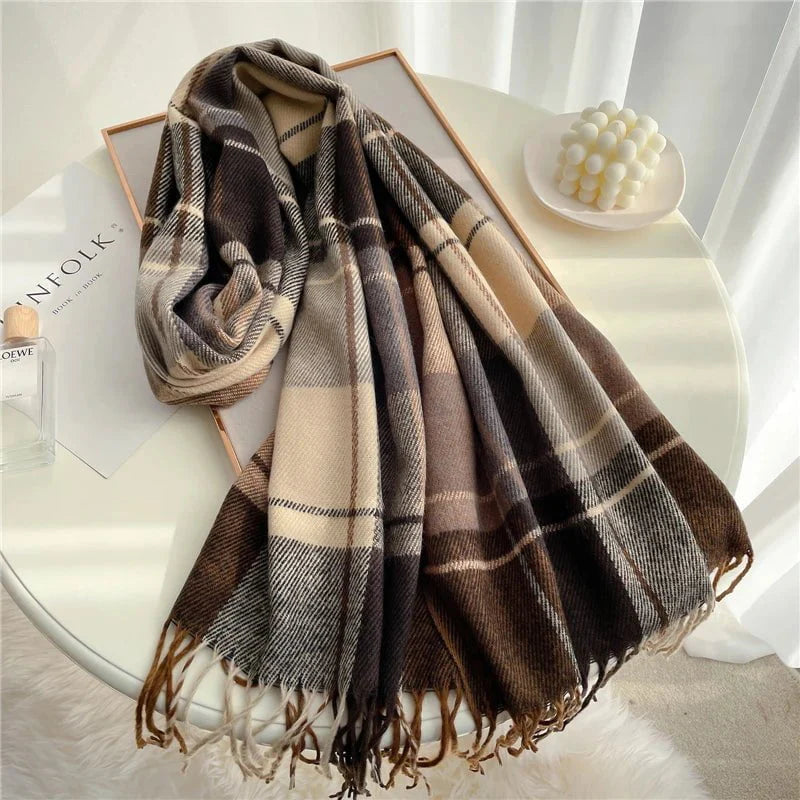 Cashmere plaid scarf