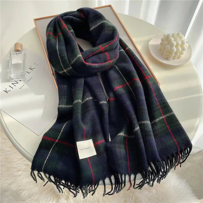 Cashmere plaid scarf