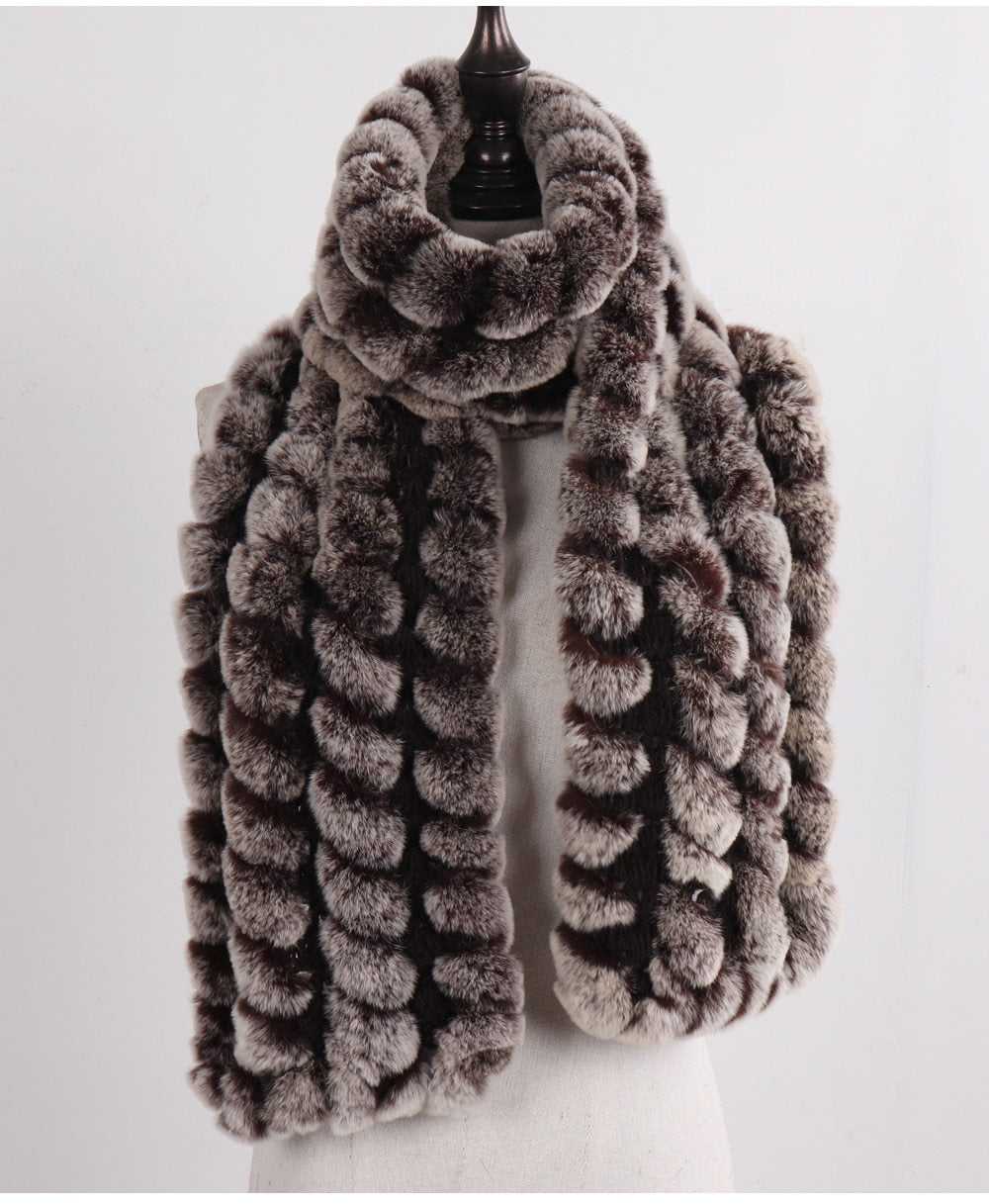 Women's Scarf Winter Warm Natural Fur