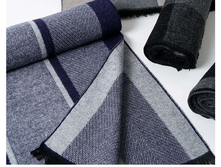 Long and warm men's scarf