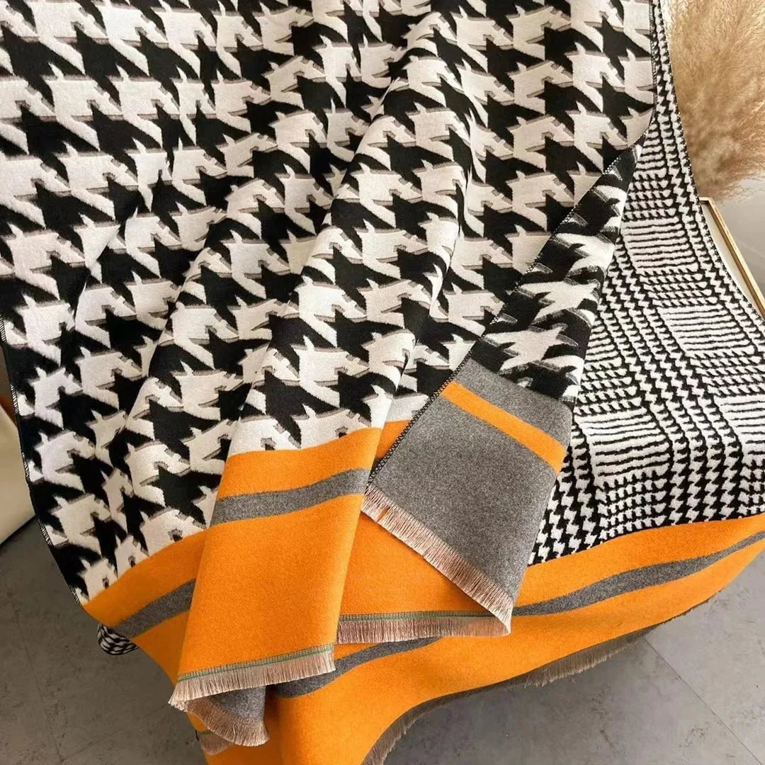 Women's double-faced cashmere scarf
