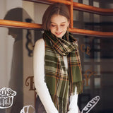 Thick plaid scarf
