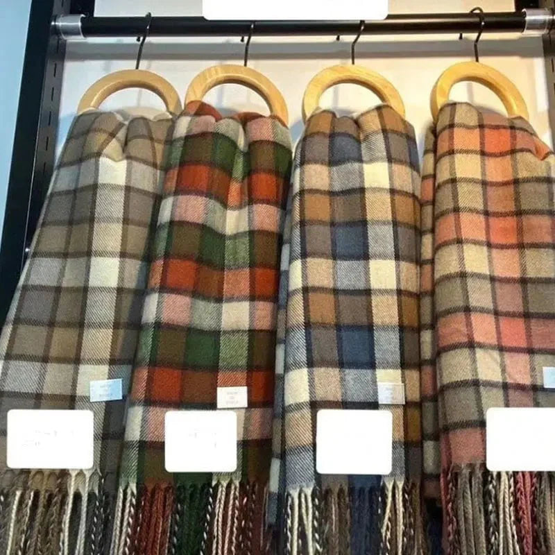 Long plaid scarf