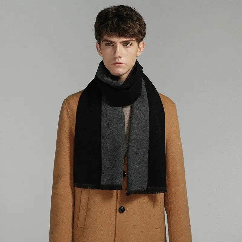 Long and warm men's scarf