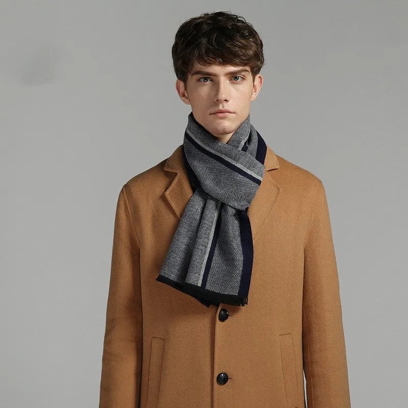 Long and warm men's scarf