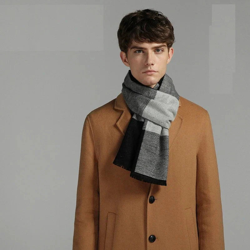 Long and warm men's scarf