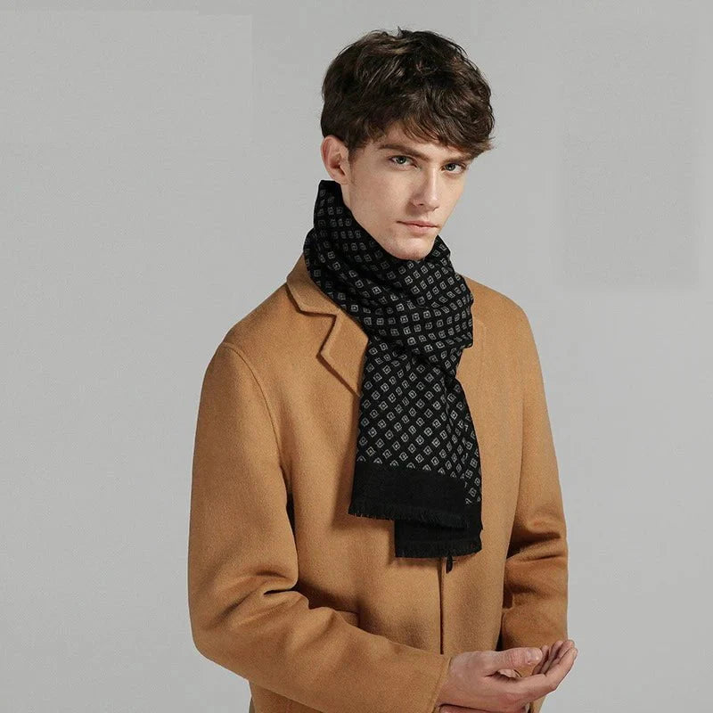 Long and warm men's scarf