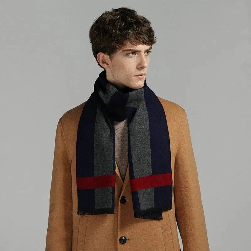 Long and warm men's scarf