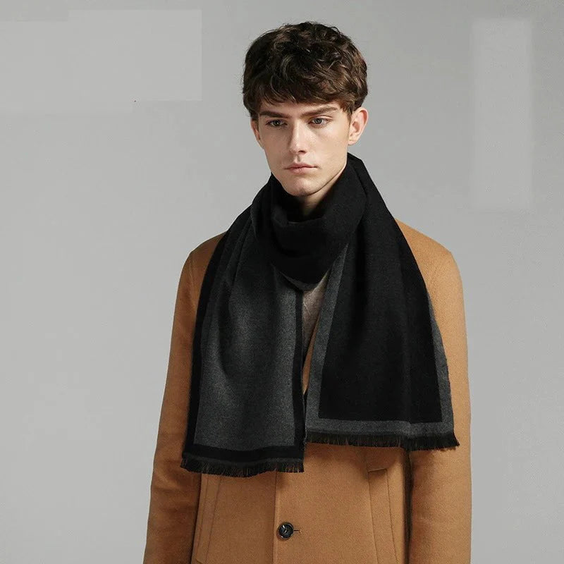 Long and warm men's scarf