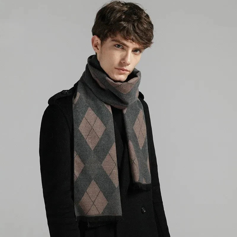Long and warm men's scarf