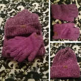 Knitted wool hat and scarf set
