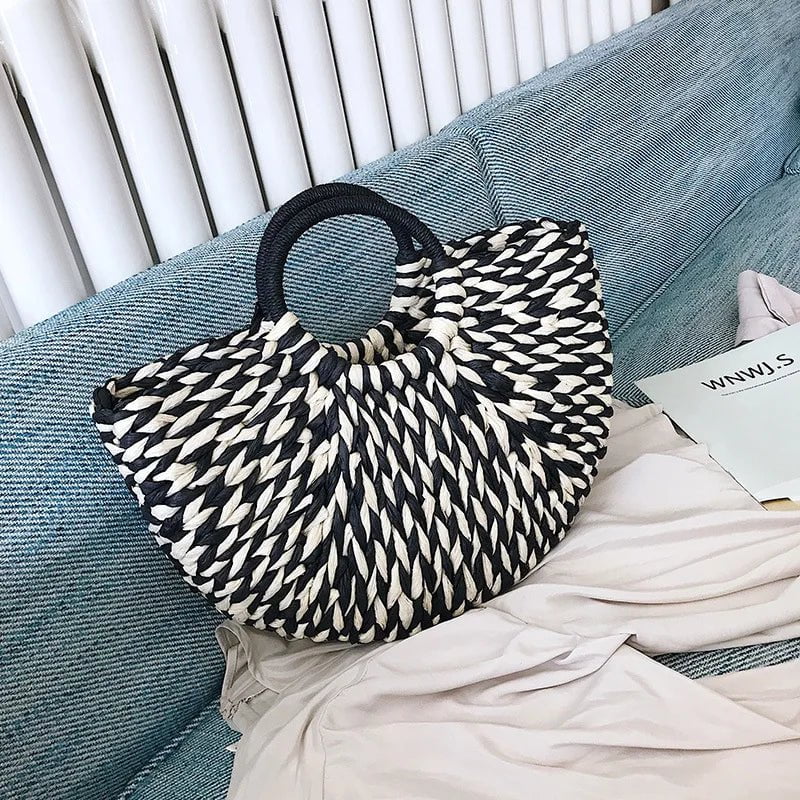 Straw Hat and Bag Set