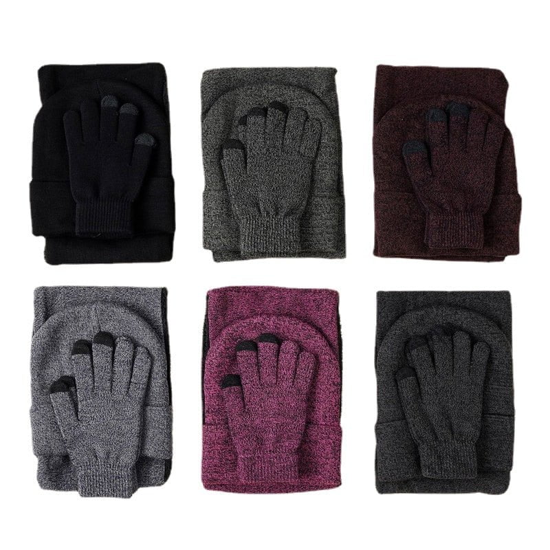 Set of gloves, hat and scarf