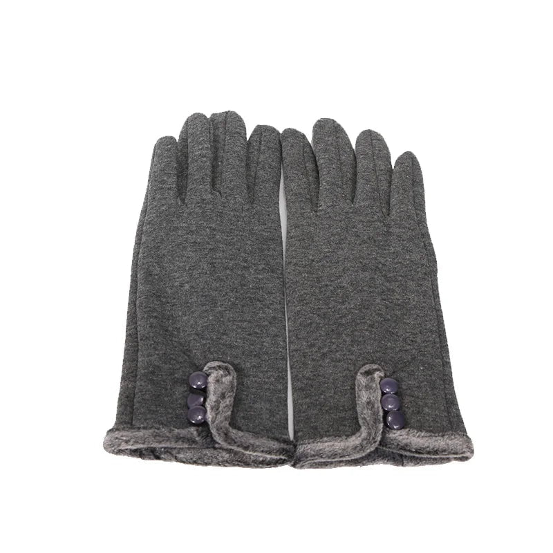 Warm faux fur gloves