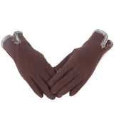 Warm faux fur gloves