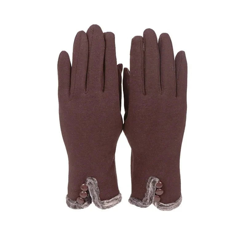 Warm faux fur gloves