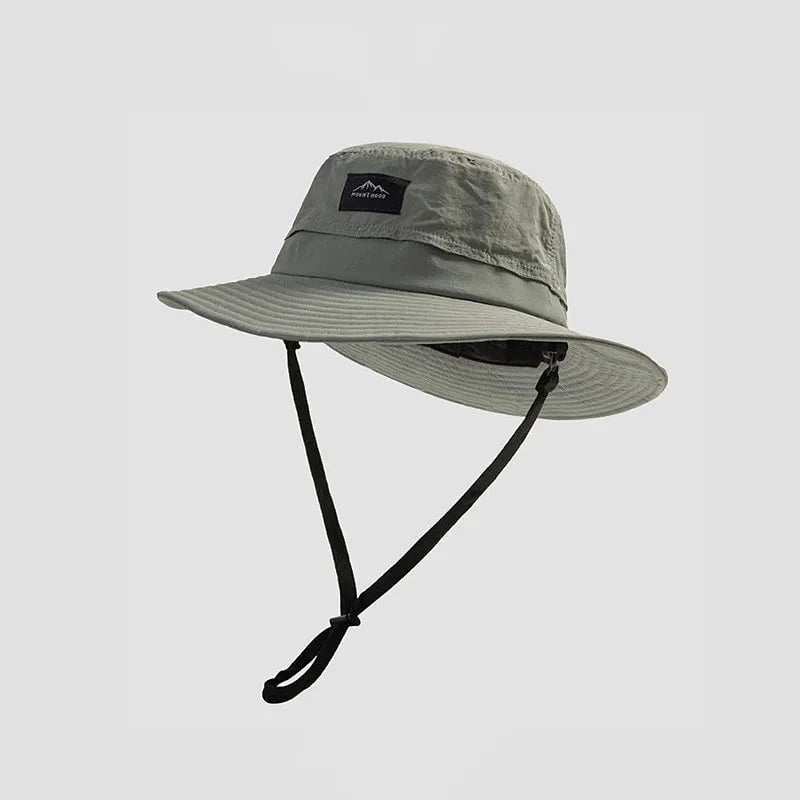 Women's fishing hat with adjustable drawstring